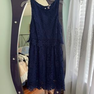 Blue lace dress